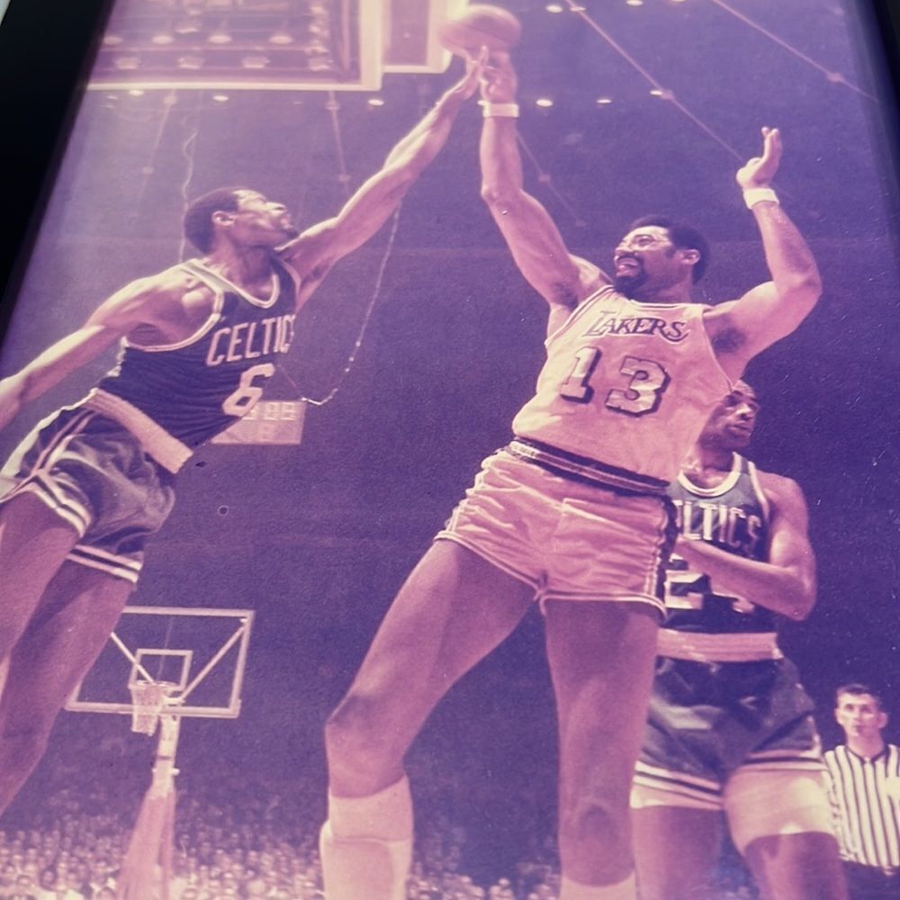 Lakers Wilt‎ chamberlain vs Bill Russell Celtics photo